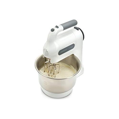 드롱기 Amazon Renewed Kenwood HM 680 Handmixer Chefette inkl. Edelstahl Ruehrschuessel, Ruehrstander, 350 Watt, 3 Liter, weiss