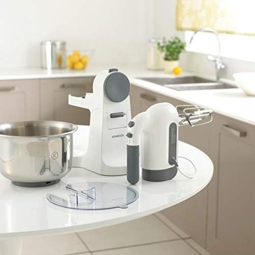 드롱기 Amazon Renewed Kenwood HM 680 Handmixer Chefette inkl. Edelstahl Ruehrschuessel, Ruehrstander, 350 Watt, 3 Liter, weiss