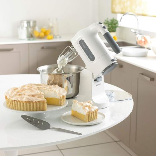 드롱기 Amazon Renewed Kenwood HM 680 Handmixer Chefette inkl. Edelstahl Ruehrschuessel, Ruehrstander, 350 Watt, 3 Liter, weiss