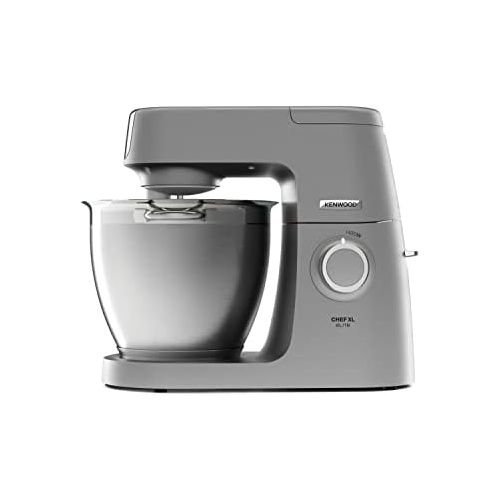  Kenwood Chef XL Elite KVL 6320S Kuechenmaschine | Fuellmenge 6,7 L | 3-teiliges Patisserie Set System Pro | 1,6 L ThermoResist Glas-Mixaufsatz | 1.400 Watt | 3 motorbetriebene Zubehoe