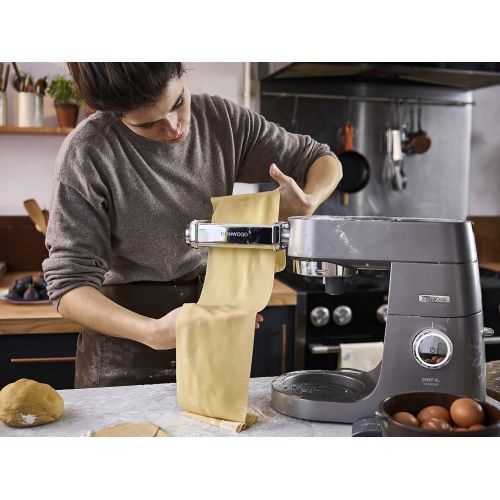  Kenwood KAX980ME Lasagne Pasta Schneidaufsatz (Kuechenmaschinen-Zubehoer, Geeignet fuer alle Chef und kMix Kuechenmaschinen, Edelstahl)