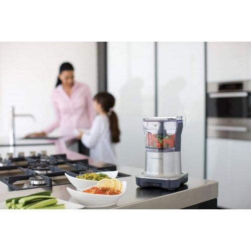  De’Longhi Kenwood CH 250 Quadblade Zerkleinerer vier Messersystem (500 W, 0,5 l) silber