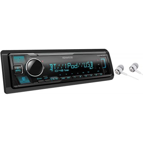  Kenwood Bluetooth USB MP3 WMA AM/FM Digital Media Player Dual Phone Connection Pandora Car Stereo Receiver/Free Alphasonik Earbuds