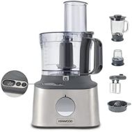 Kenwood FDM301SS Multipro Compact Food Processor, Powerful Kitchen Gadget with 2.1L Container, Acrylic Mixer, Double Whisk, Metal Housing