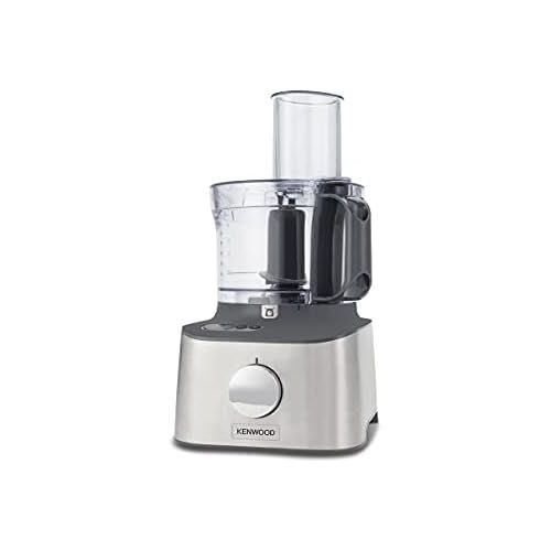  Kenwood FDM301SS Multipro Compact Food Processor, Powerful Kitchen Gadget with 2.1L Container, Acrylic Mixer, Double Whisk, Metal Housing