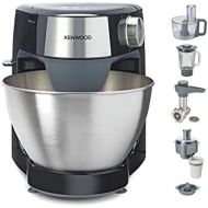 Kenwood Prospero+ KHC29.P0BK Food Processor, 4.3 L Stainless Steel Bowl, 1000 Watt, including 3 Piece Patisserie Set Chopper, Acrylic Mixing Attachment, Meat Grinder, Juicer and