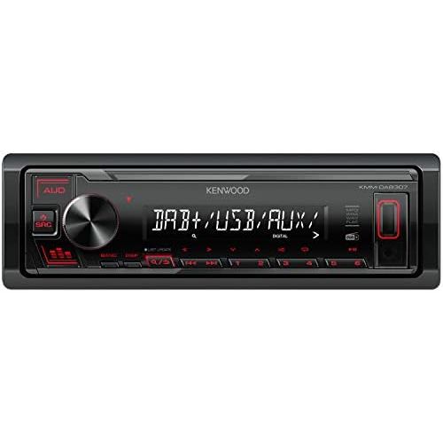  [아마존베스트]-Service-Informationen Kenwood KMM-DAB307 - USB Car Radio with DAB+/FM (Sound Processor, USB, AUX, 4 x 50 Watt, Button Lighting Red, Includes DAB+ Antenna)