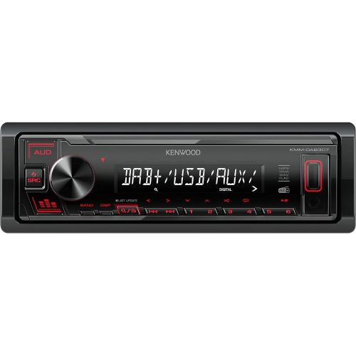  [아마존베스트]-Service-Informationen Kenwood KMM-DAB307 - USB Car Radio with DAB+/FM (Sound Processor, USB, AUX, 4 x 50 Watt, Button Lighting Red, Includes DAB+ Antenna)