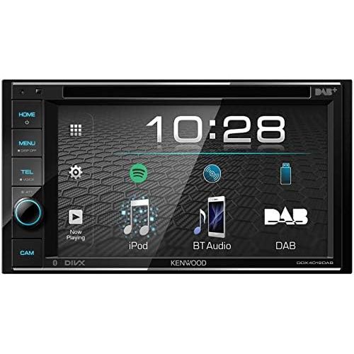  Kenwood DDX4019DAB DAB+ Multimedia Car Radio with 15.7 cm Touchscreen (2 DIN, DVD, Bluetooth Hands free function, Sound Processor, USB, Spotify Control) Black