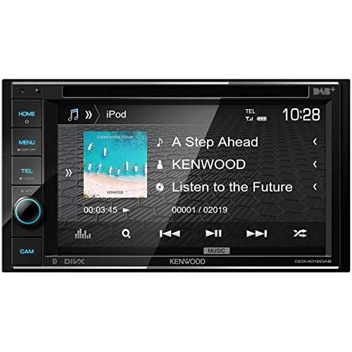  Kenwood DDX4019DAB DAB+ Multimedia Car Radio with 15.7 cm Touchscreen (2 DIN, DVD, Bluetooth Hands free function, Sound Processor, USB, Spotify Control) Black