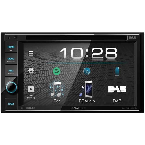  Kenwood DDX4019DAB DAB+ Multimedia Car Radio with 15.7 cm Touchscreen (2 DIN, DVD, Bluetooth Hands free function, Sound Processor, USB, Spotify Control) Black