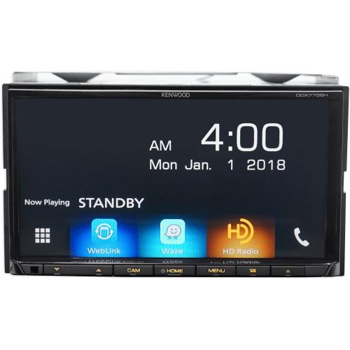  Kenwood DDX775BH In-Dash 2-DIN 6.95 Touchscreen DVD Receiver with Spotify, Waze, YouTube and Pandora via Weblink