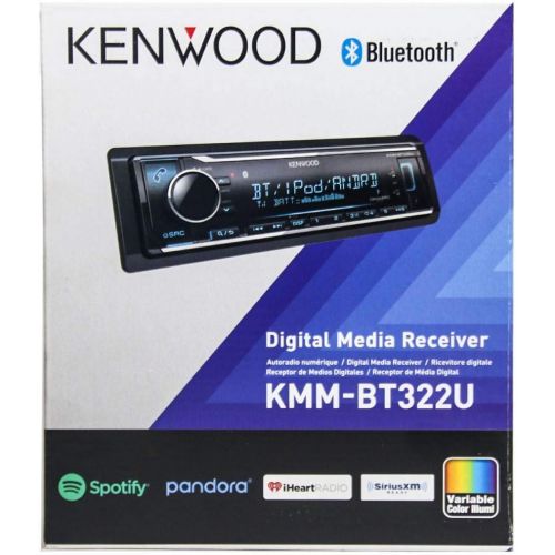  Kenwood KMM-BT322 Car Media Player Bluetooth (no cd and no sirius)