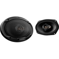 Bestbuy Kenwood - Road Series 6" x 9" 3-Way Car Speakers with Cloth Cones (Pair) - Black