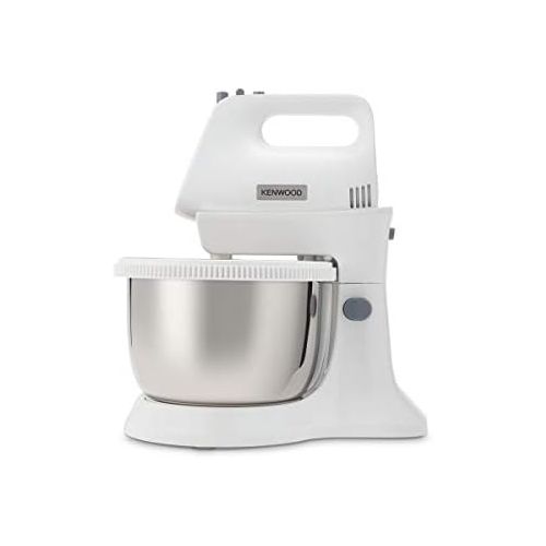  [아마존베스트]Kenwood HMP34.A0WH Chefette Metal Hand Blender 450 W 5 Speed Levels + Turbo Whisk Kneading Machine Metal Bowl White