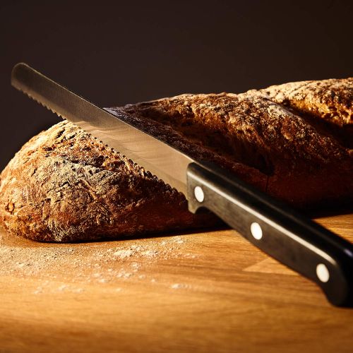  Kerafactum Super scharfes Brotmesser mit Wellenschliff Brot Messer Brotsage Sagemesser geschliffene Klinge Bread Knife