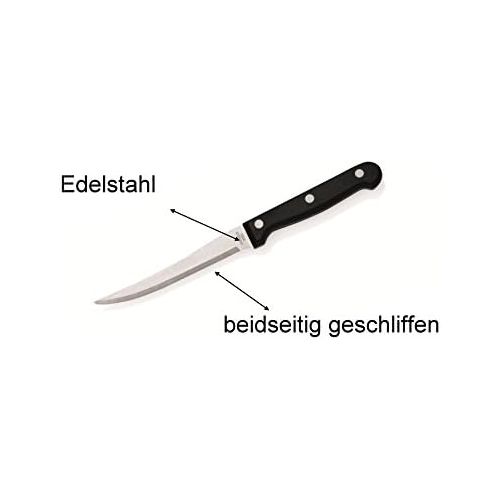  Kerafactum - Putzmesser Gemuesemesser Kochmesser Obstmesser Kuechenmesser Messer Kleiner Ausbeiner fuer die Kueche 3 Fach genietet aus hochwertigem Edelstahl - Vegetable Knife