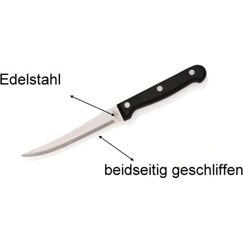  Kerafactum - Putzmesser Gemuesemesser Kochmesser Obstmesser Kuechenmesser Messer Kleiner Ausbeiner fuer die Kueche 3 Fach genietet aus hochwertigem Edelstahl - Vegetable Knife