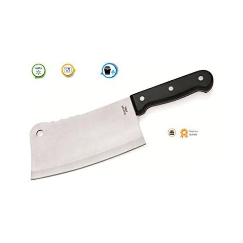  Kerafactum - Hackmesser Hackebeil Kuechenbeil Chinesisches Kochmesser Messer Beil fuer die Kueche 3 fach genietet aus hochwertigem Edelstahl - cleaver knife