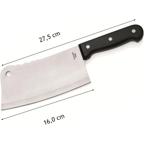  Kerafactum - Hackmesser Hackebeil Kuechenbeil Chinesisches Kochmesser Messer Beil fuer die Kueche 3 fach genietet aus hochwertigem Edelstahl - cleaver knife