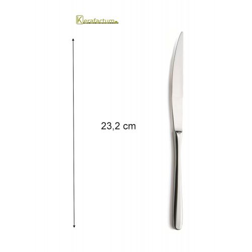  Kerafactum - 6 Stueck Steakmesser mit Wellenschliff Steak Messer aus hochwertigem Edelstahl Fleischmesser Saegemesser mit langem Griff - das Designset Liselle ist erweiterbar - meat