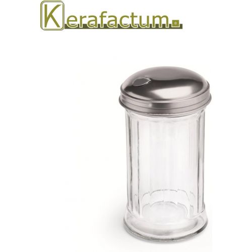  Kerafactum - Zuckerstreuer Streuer Zucker Dose mit Streudeckel aus Edelstahl Zuckerspender Spuelmaschinenfest - suggar shaker american style