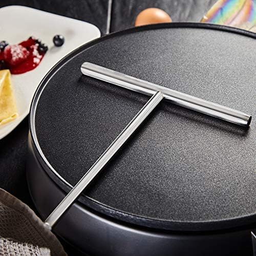  Kerafactum Teigverteiler Crepemaker Teig Crepe Verteiler Crepes Maker Crepeteig Palatschinken mit langem Griff 20 cm hochglanzend crepe Spreader fuer Pfannkuchen Eierkuchen fuer Cre