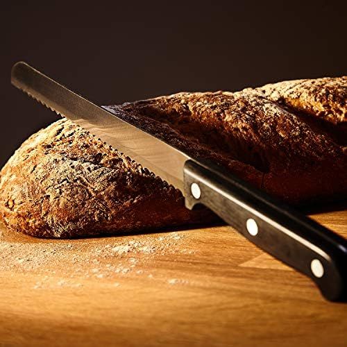  [아마존베스트]Kerafactum Bread knife with serrated edge, extra sharp bread knife, bread saw, a saw knife with hardened and ground blade, dishwasher safe, bread knife also for hotels