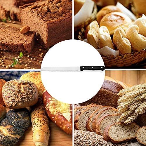  [아마존베스트]Kerafactum Bread knife with serrated edge, extra sharp bread knife, bread saw, a saw knife with hardened and ground blade, dishwasher safe, bread knife also for hotels