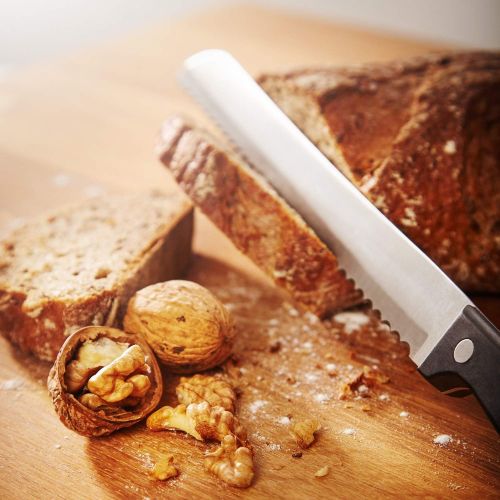  [아마존베스트]Kerafactum Bread knife with serrated edge, extra sharp bread knife, bread saw, a saw knife with hardened and ground blade, dishwasher safe, bread knife also for hotels