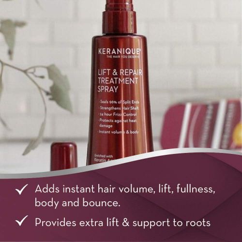  [아마존 핫딜] Keranique Deep Hydrating Hair Growth Kit  60 Days | Keratin Amino Complex, Free of Sulfates, Dyes and Parabens | Deep Hydrating Shampoo & Conditioner, Dual Minoxidil, Lift and Rep