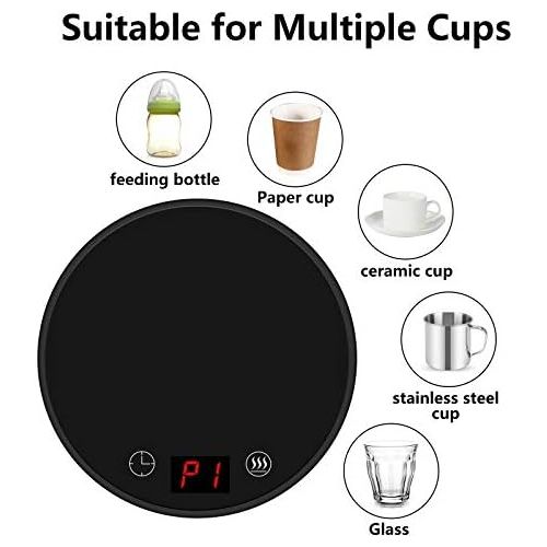  [아마존베스트]Kerjthu Coffee Mug Warmer, Smart Cup Warmer for Desk Beverage Warmer with 2 Temperature Setting Auto Shut Off Electric Tea Warmer & Candle Warmer Plate for Home Office Use