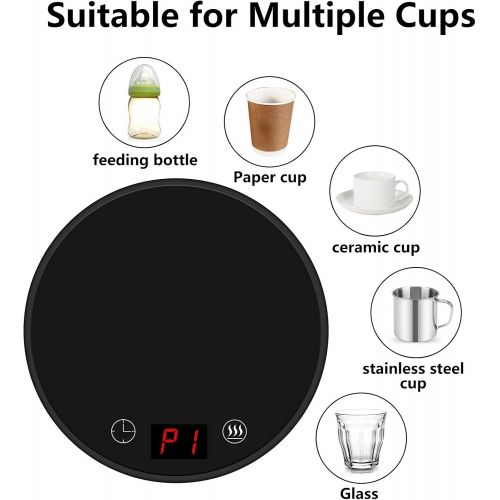  [아마존베스트]Kerjthu Coffee Mug Warmer, Smart Cup Warmer for Desk Beverage Warmer with 2 Temperature Setting Auto Shut Off Electric Tea Warmer & Candle Warmer Plate for Home Office Use