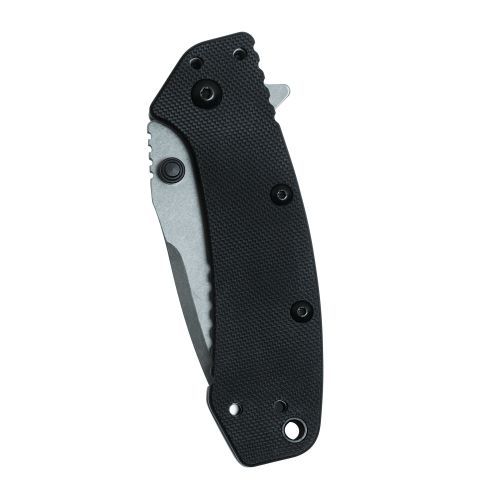  Kershaw Cryo G-10 Pocket Knife (1555G10) 2.75” Stonewashed Stainless Steel Blade; G-10Stainless Steel Handle, SpeedSafe Assisted Open, 4-Position Deep-Carry Pocketclip, Frame Lock