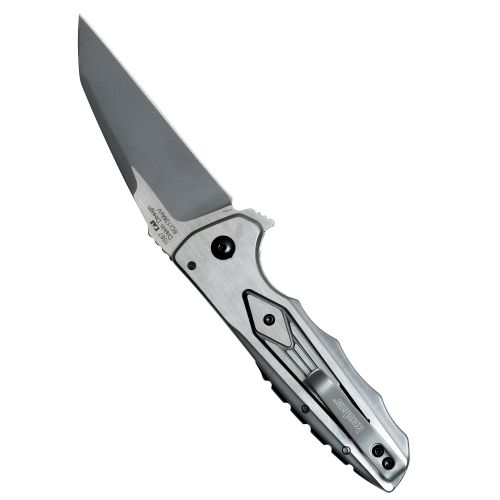  Kershaw Deadline Folding Pocket Knife (1087) 3.8 In. 8Cr13MoV Stainless Steel Blade with 2-Toned Handle, Features Reversible Deep Carry Clip and KVT Ball-Bearing Manual Opening Sys