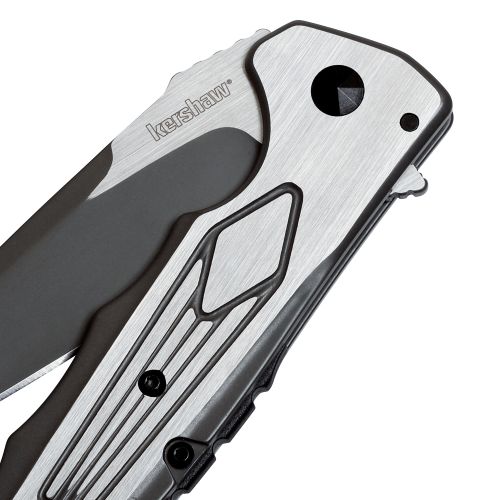  Kershaw Deadline Folding Pocket Knife (1087) 3.8 In. 8Cr13MoV Stainless Steel Blade with 2-Toned Handle, Features Reversible Deep Carry Clip and KVT Ball-Bearing Manual Opening Sys