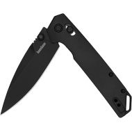 Kershaw Iridium Folding Pocket Knife, 3.4 inch D2 Steel Blade, DuraLock Locking Mechanism, Pocketclip
