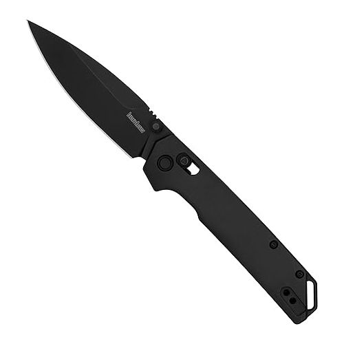  Kershaw Iridium Folding Pocket Knife, 3.4 inch D2 Steel Blade, DuraLock Locking Mechanism, Pocketclip