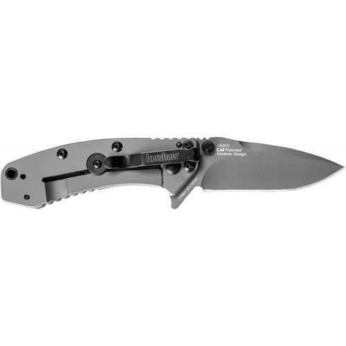  [아마존베스트]Kershaw Cryo Folding Knife (1555TI); 2.75” 8Cr13MoV Steel Blade, Stainless Steel Handle, Titanium Carbo-Nitride Coating, SpeedSafe Assisted Open, Frame Lock, 4-Position Deep-Carry