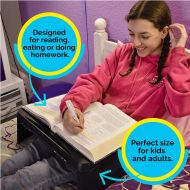 [아마존베스트]Keskov Lap Desk for Kids - Folding Lap Desk with Storage 17x11 - Aqua Blue Color - Durable Lightweight Portable Laptop Computer Childrens Drawing Desks for Homework or Reading. No Assembl