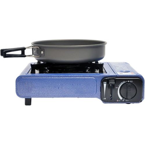  Kesoto Anodized Aluminum Camping Cookware,Backpacking Camping Fry Pans Pot for 2-3 Person - 22x5cm