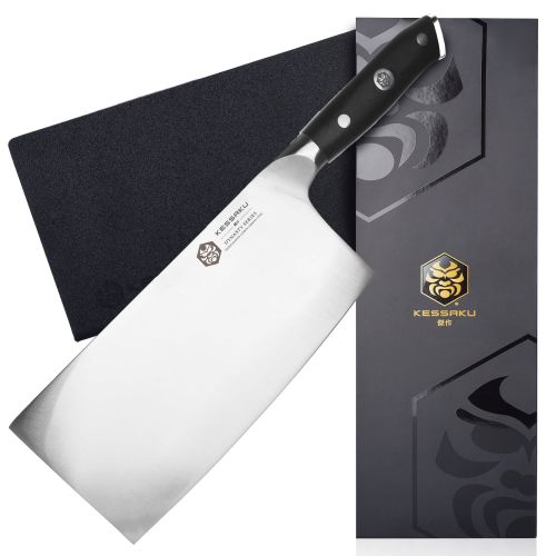  Kessaku Cleaver Butcher Knife - Dynasty Series - German HC Steel - G10 Full Tang Handle, 7-Inch