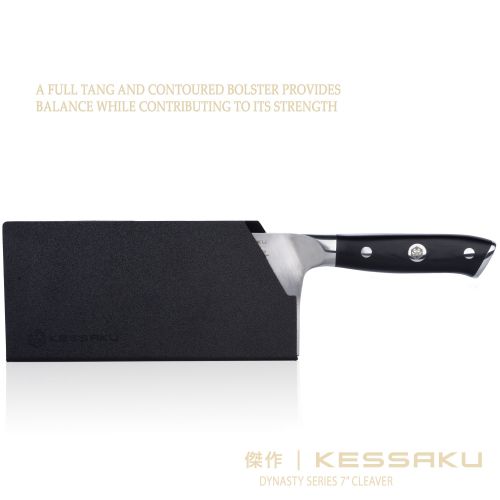  Kessaku Cleaver Butcher Knife - Dynasty Series - German HC Steel - G10 Full Tang Handle, 7-Inch