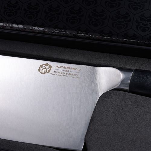  Kessaku Cleaver Butcher Knife - Dynasty Series - German HC Steel - G10 Full Tang Handle, 7-Inch