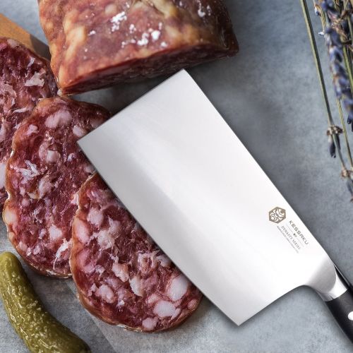  Kessaku Cleaver Butcher Knife - Dynasty Series - German HC Steel - G10 Full Tang Handle, 7-Inch