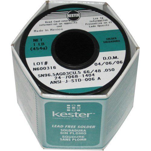  Kester443-858 24-9574-1400 K100Ld Lead-Free Rosin Wire Solder.062 Diameter-Low Cost Alloy