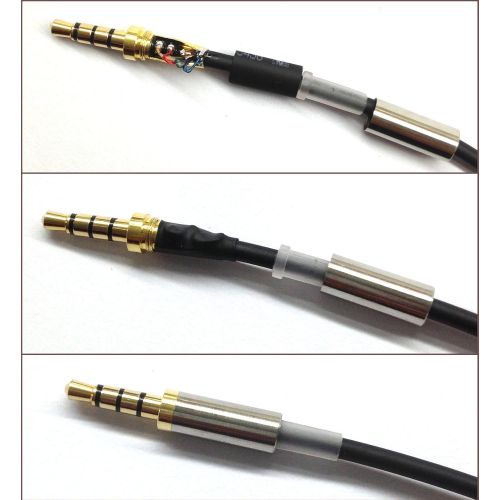  [아마존베스트]Ketdirect Gold 3.5mm 4Pole Male Repair headphone Jack Plug Metal Audio Soldering & Spring