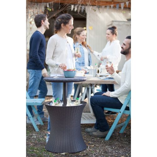  Keter 7.5 Gallon Cool Bar Patio Beverage Cooler Table