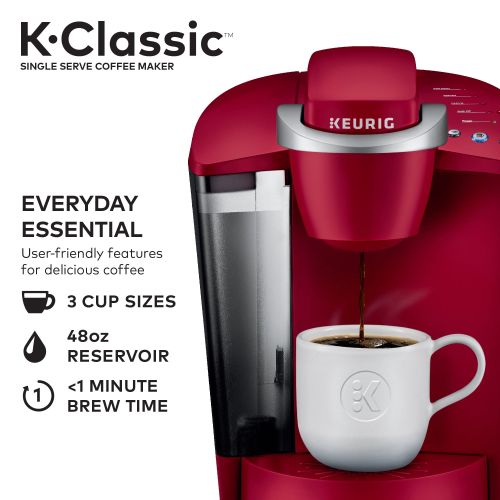  Keurig K-Classic K50 Single Serve, K-Cup Pod Coffee Maker, Rhubarb