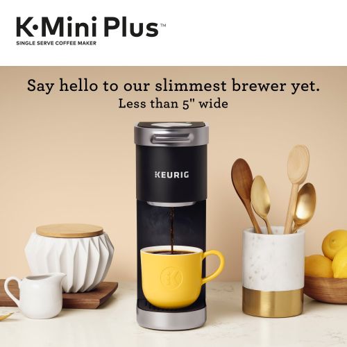  Keurig K-Mini Plus Single Serve K-Cup Pod Coffee Maker, Stores up to 9 K-Cup Pods, Black